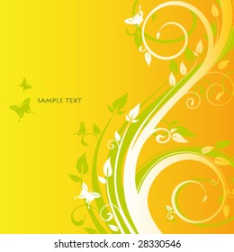 Abstract floral background with space for text