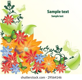 abstract floral background with space for text