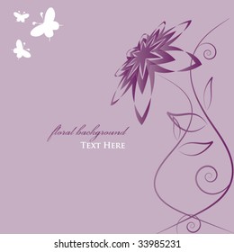 abstract floral background with space for text