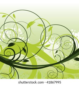 Abstract floral background with space for text