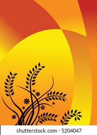 An abstract floral background with space for text