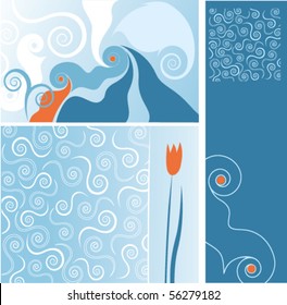 abstract floral background with space for text