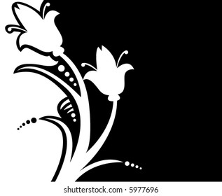 An abstract floral background with space for text