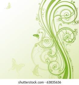 Abstract floral background with space for text