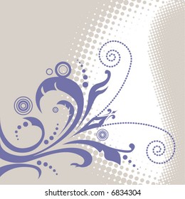 An abstract floral background with space for text