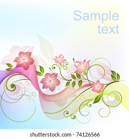 Abstract floral background with space for text.