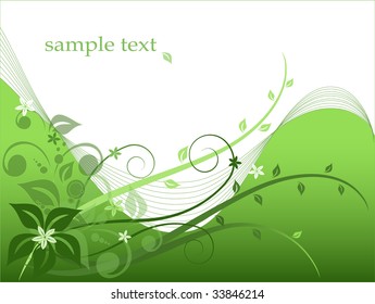 Abstract floral background with space for your text, vector