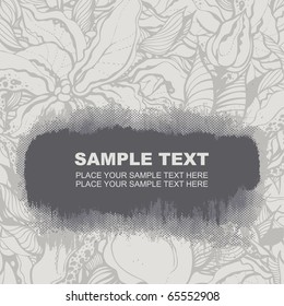 abstract floral background with space for your text, vector illustration