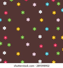 abstract floral  background with spring flowers, vector illustration