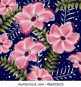 Abstract floral background. Stylish floral retro background.