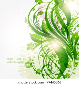 abstract floral background for summer design with place for your text.