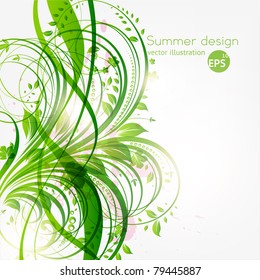 abstract floral background for summer design with place for your text.