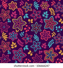 Abstract floral  background, summer theme  seamless pattern, vector wallpaper, summer texture, wrapping with flowers, spring and  summer theme for  your design