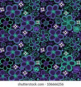 Abstract floral  background, summer theme  seamless pattern, vector wallpaper, summer texture, wrapping with flowers, spring and  summer theme for  your design