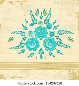 Abstract floral background. Template for greeting card or invitation