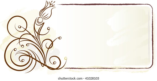 Abstract floral background for text.