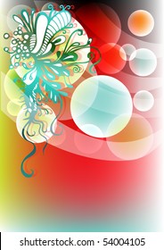 abstract floral background for text