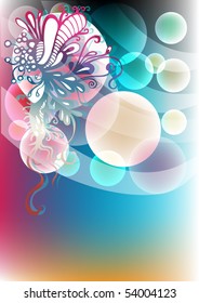 abstract floral background for text
