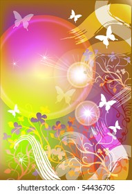abstract floral background for text