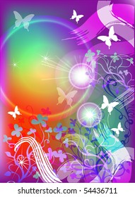 abstract floral background for text