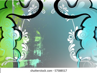 abstract floral background for text