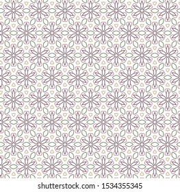 Abstract floral background texture in geometric ornamental style. Seamless design.