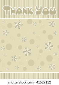 abstract floral background with thank you text