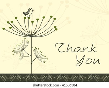 Abstract Floral Background Thank You Text Stock Vector (Royalty Free ...