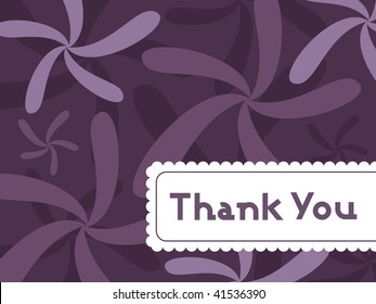 abstract floral background with thank you text