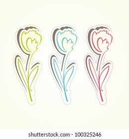 Abstract floral background, tulips