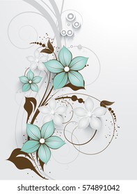 Fondo floral abstracto para su uso como elemento de diseño 