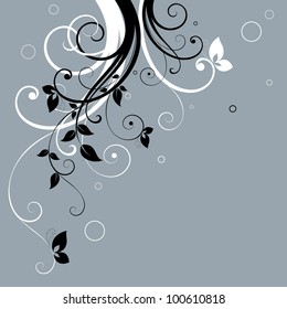 Abstract floral background. Vector.