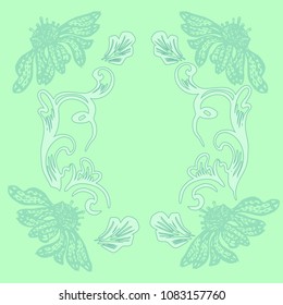 Abstract floral background. Vector. 
