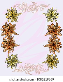 Abstract floral background. Vector.