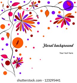 abstract floral background, vector