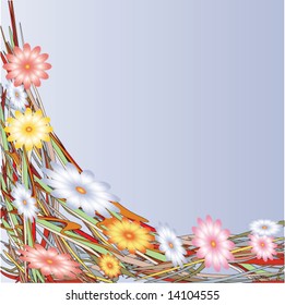 Resumen del fondo floral. Vector.