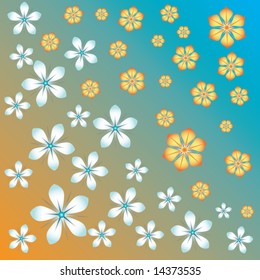 Abstract floral background. Vector.