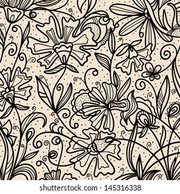 Abstract floral background - vector