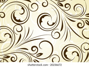 Abstract floral background. Vector.