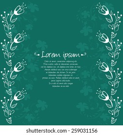 Abstract floral background. Vector.