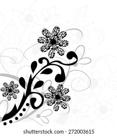 Abstract floral background. Vector.