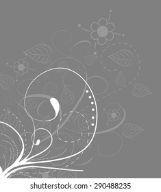 Abstract floral background. Vector.