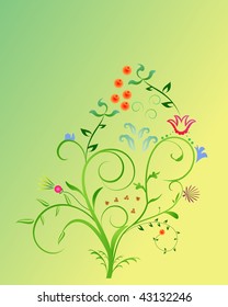 Abstract floral background. Vector