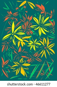 Abstract floral background. Vector.