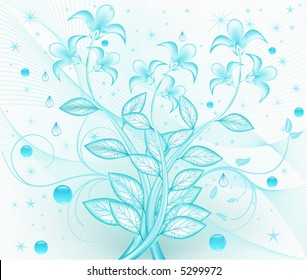 Abstract floral background - vector