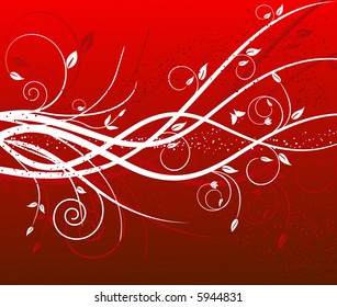 Abstract floral background - vector
