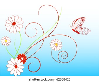 Abstract floral background. Vector