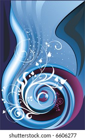 abstract floral background - vector