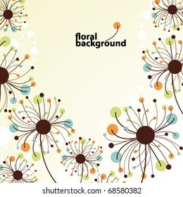 Abstract floral background. Vector.