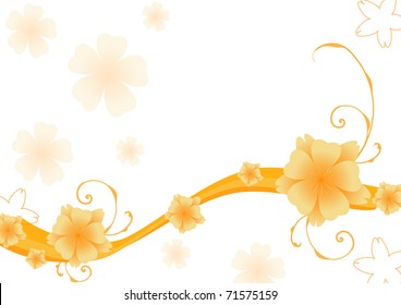Abstract floral background. Vector.